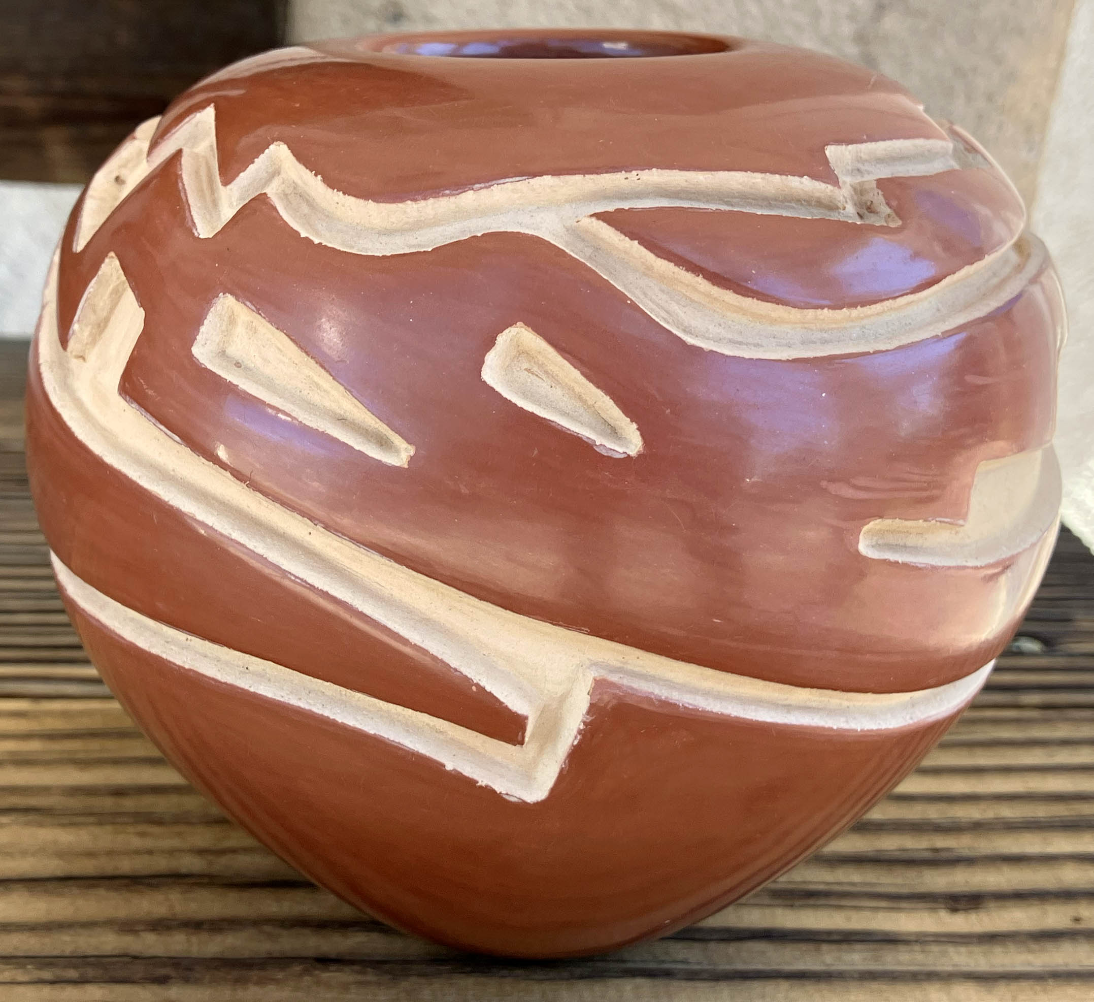 Vickie Martinez | Vickie Martinez Santa Clara Carved Pot | Penfield Gallery of Indian Arts | Albuquerque, New Mexico